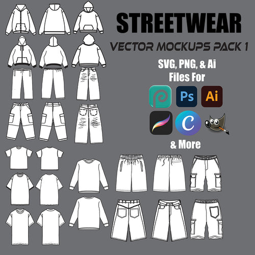 Adobe Illustrator Vector Mockups Pack | Fully Editable AI Templates